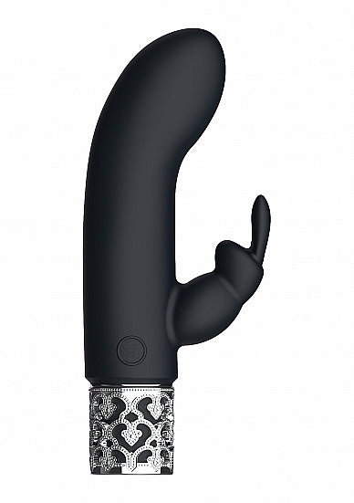 Royal Gems - Dazzling - Silicone Rechargeable Bullet - Black