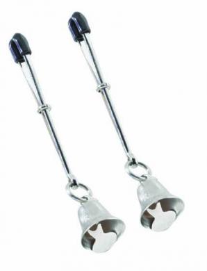 Bell Nipple Clamps Tweezer Style Rubber Tipped Adjustable