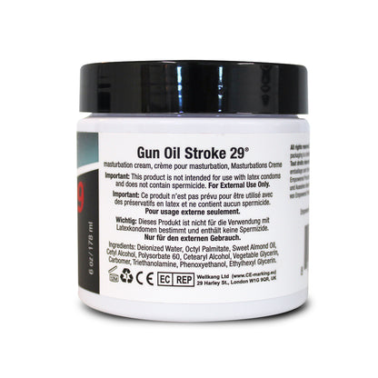 Gun Oil Stroke 29 Masturbation Cream 6 ounces Jar