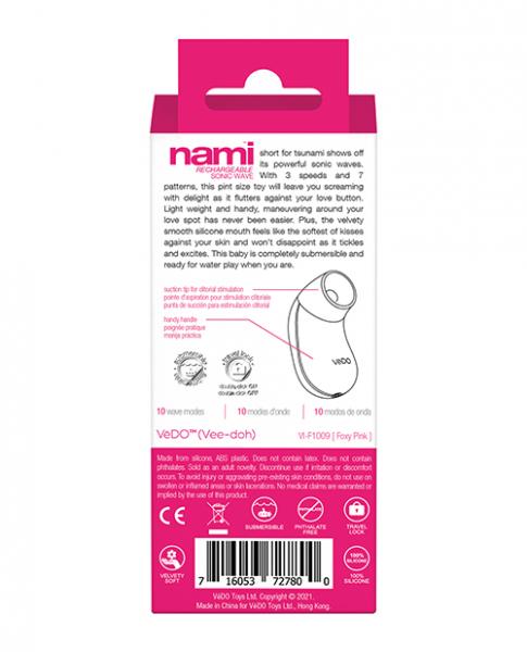 Vedo Nami Rechargeable Sonic Vibe Foxy Pink