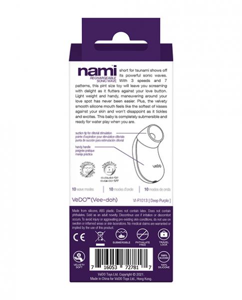 Vedo Nami Rechargeable Sonic Vibe Deep Purple