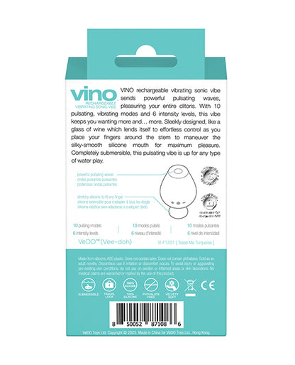 Vedo Vino Rechargeable Vibrating Sonic Vibe Turquoise