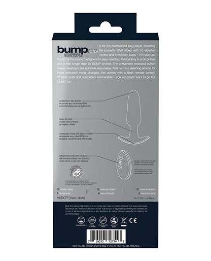 Bump Plus Rechargeable Remote Control Anal Vibe