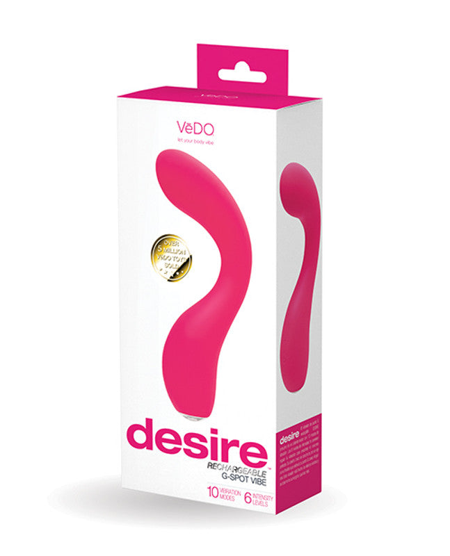 Vedo Desire Rechargeable G-spot Vibe Pink