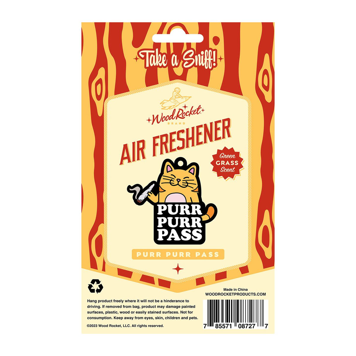 Wood Rocket Air Freshener Purr Purr Pass