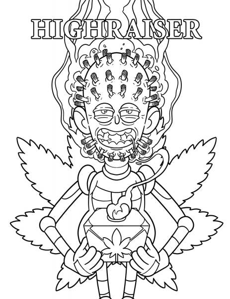 Wood Rocket Killer Buds Adult Coloring Book