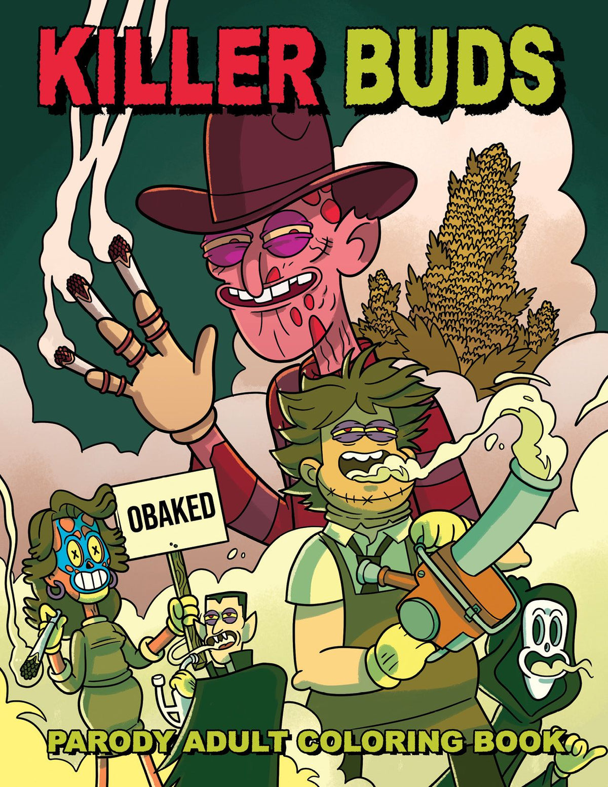 Wood Rocket Killer Buds Adult Coloring Book