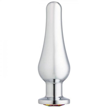 Cloud 9 Gems Silver Chromed Tall Anal Plug Medium