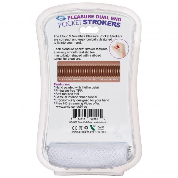 Cloud 9 Personal Double Ended Ribbed Stroker Tan
