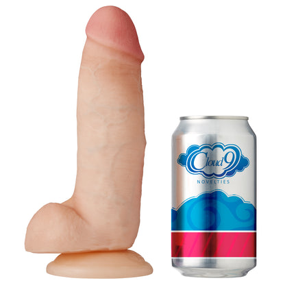 Cloud 9 Dual Density Dildo Touch Thick W/ Realistic Painted Veins & Balls 8 in Beige