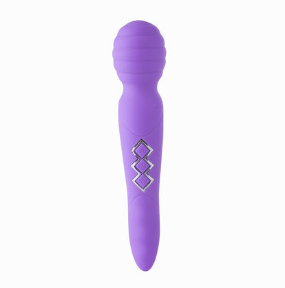 Twisty Dual Vibrating Wand Neon Purple