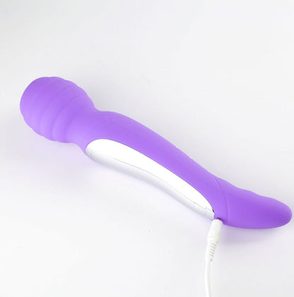 Twisty Dual Vibrating Wand Neon Purple