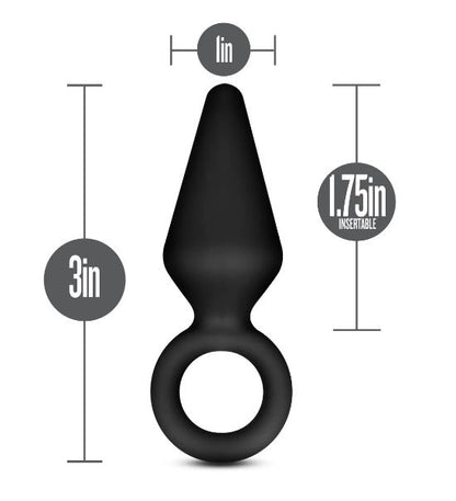 Blush Anal Adventures Platinum Silicone Loop Plug - Small Black