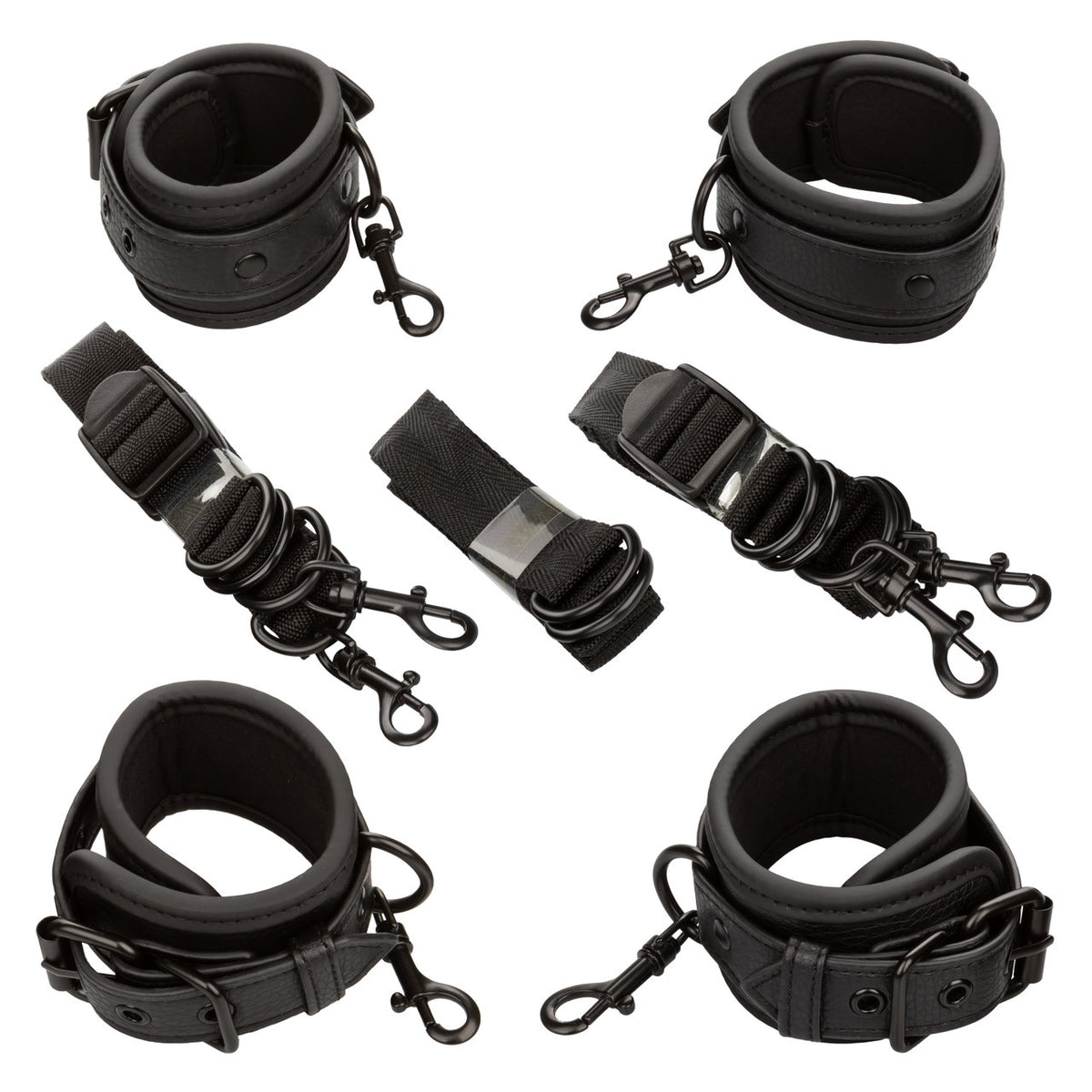 Nocturnal Collection Adjustable Bed Restraints - Black