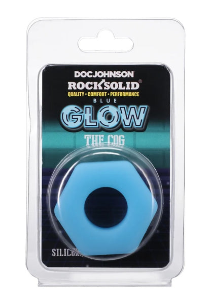 Rock Solid Sila-flex Glow-in-the-dark The Cog C-ring Blue