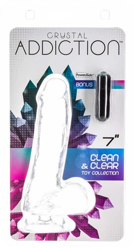 Clear Addiction 7 In Tpe Suction Cup Dong