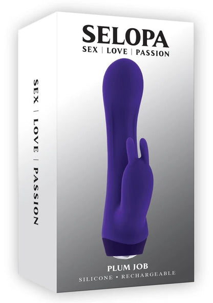 Selopa Plum Job Rechargeable Vibrating Dual Stimulator Vibrator Silicone Purple