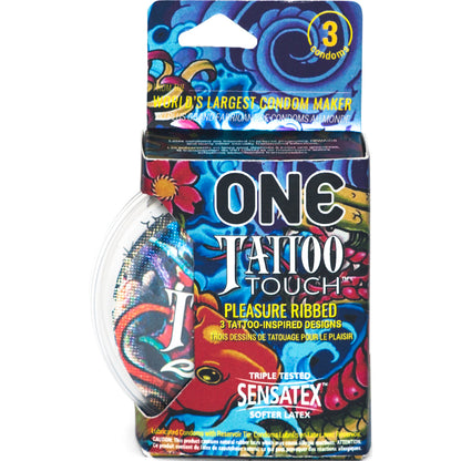 ONE Tattoo Touch Condom 3-Pack