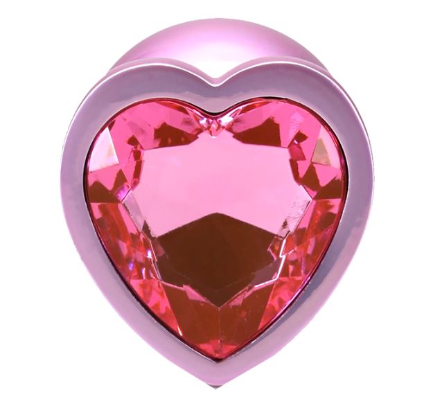 Booty Bling Heart Diamond Jew/ Metal Plug M/pink