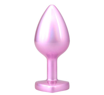 Booty Bling Heart Diamond Jew/ Metal Plug M/pink