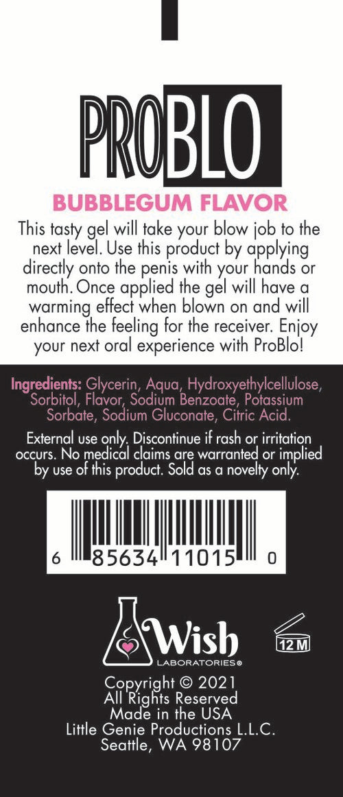 Problo Oral Pleasure Gel Bubblegum
