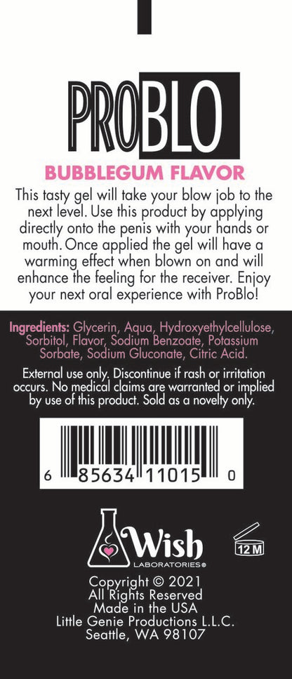 Problo Oral Pleasure Gel Bubblegum