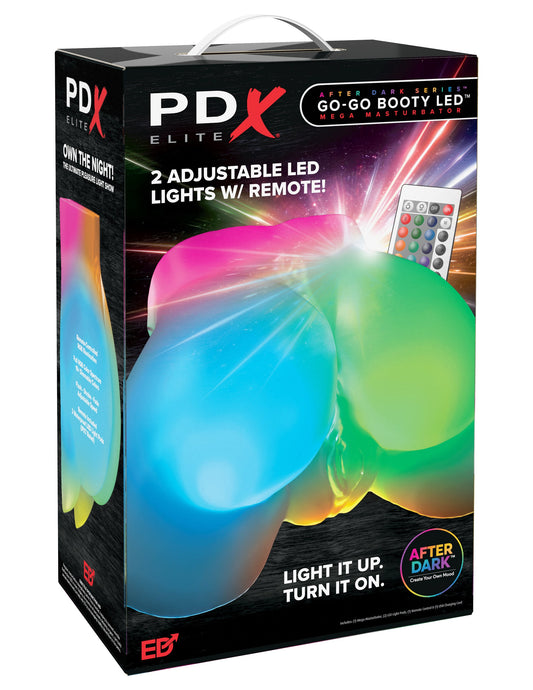 PDX Elite After Dark Go-Go Booty LED Mega Masturbator - Frosted
