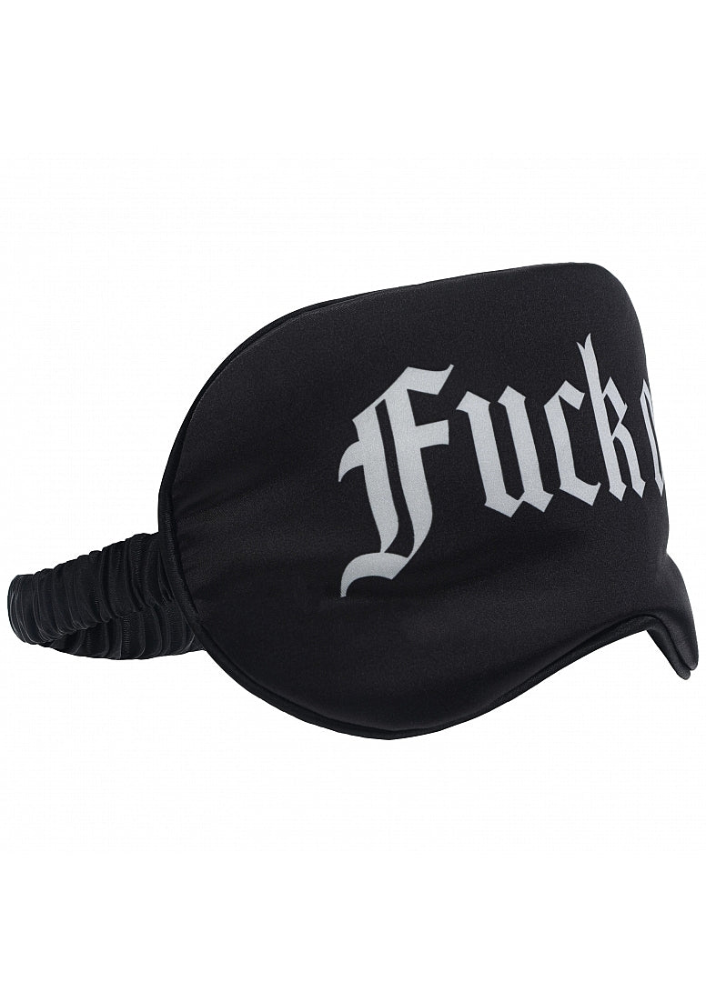 Ouch Fuck Off Printed Mask Satin Black