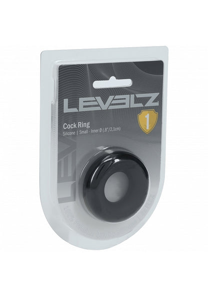 Levelz Liquid Silicone Cock Ring S Black