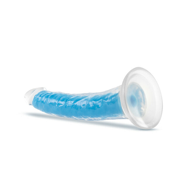 Neo Elite Glow In The Dark 7.5in Dual Density Cock Neon Blue