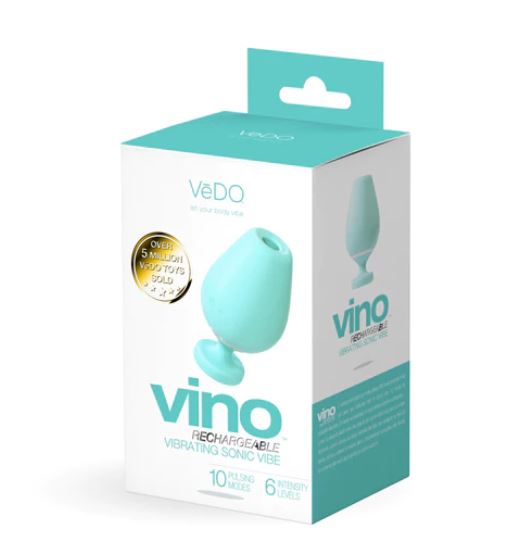 Vedo Vino Rechargeable Vibrating Sonic Vibe Turquoise