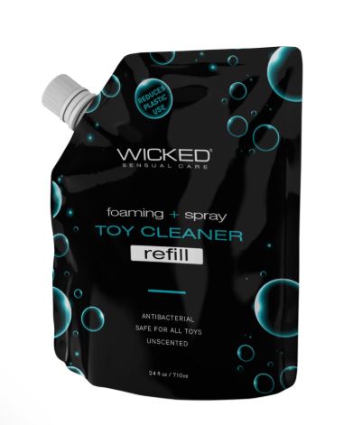 Wicked Sensual Care Foaming + Spray Toy Cleaner Refill Pouch - 24 Oz